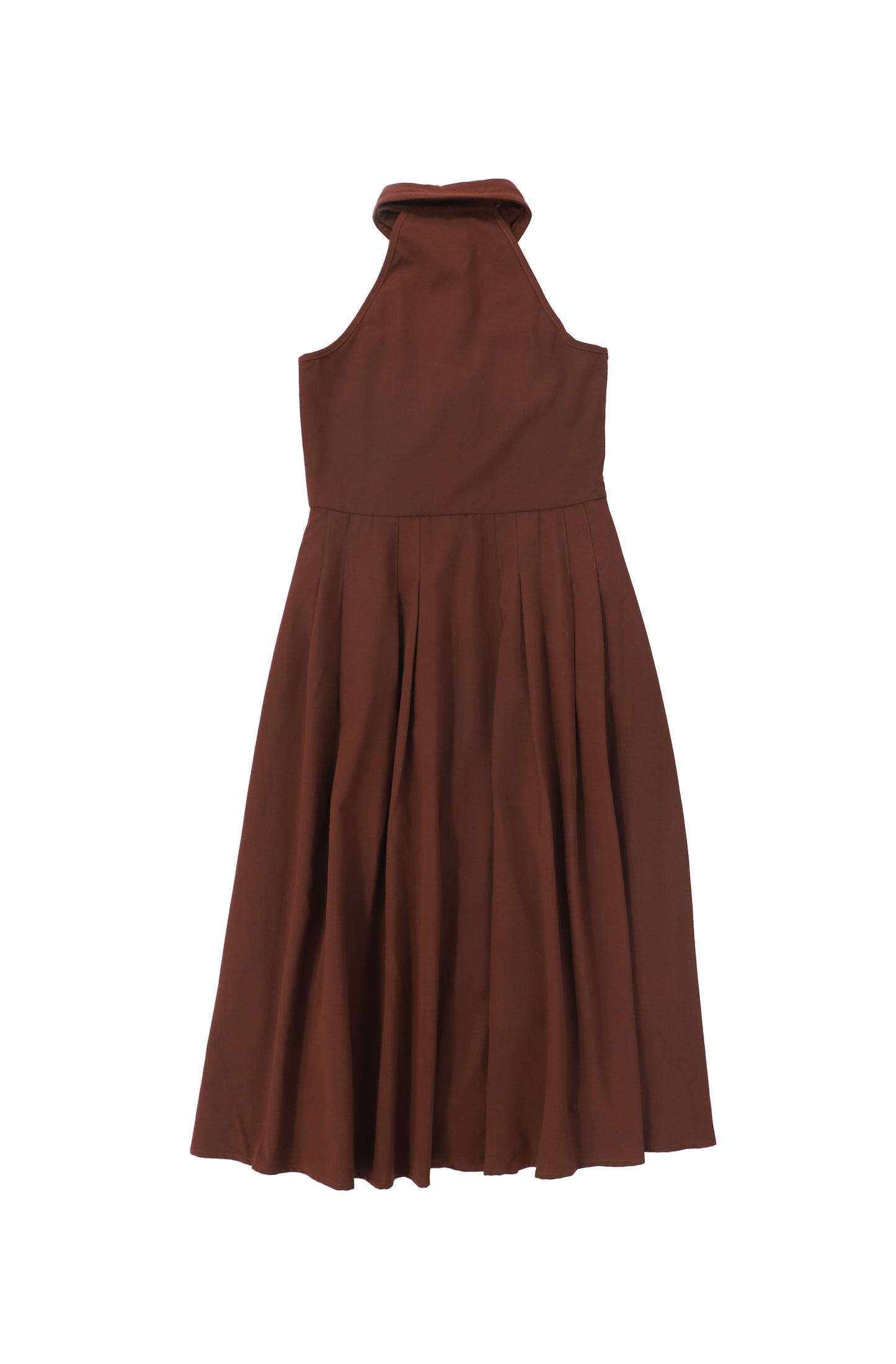 BACE COLLECTION BURGUNDY PLEATED HALTER JUMPER