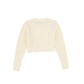 BACE COLLECTION CREAM TEXTURED BUTTON DOWN CARDIGAN