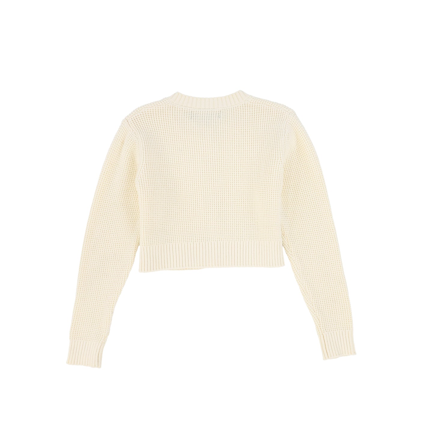 BACE COLLECTION CREAM TEXTURED BUTTON DOWN CARDIGAN