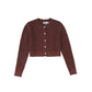 BACE COLLECTION BURGUNDY TEXTURED BUTTON DOWN CARDIGAN
