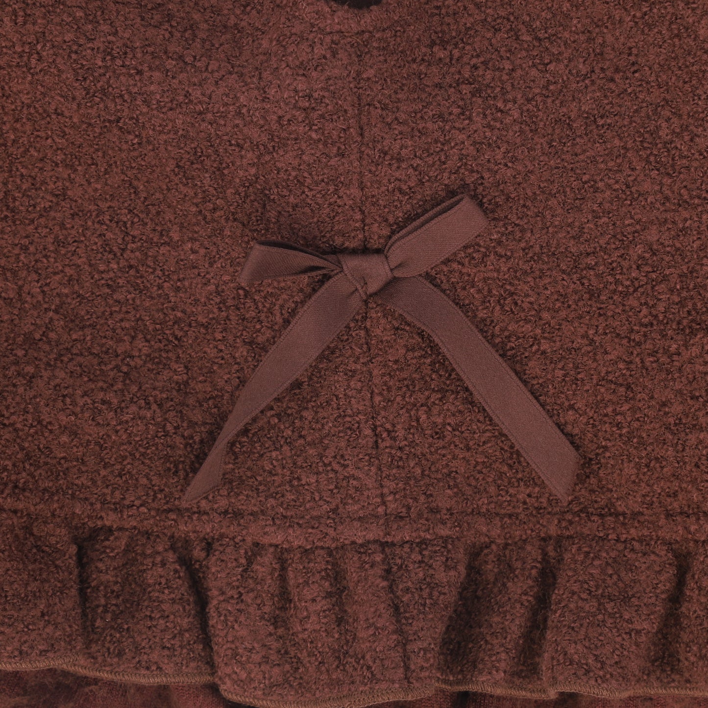 BACE COLLECTION BURGUNDY BOUCLE WOOL VEST SET