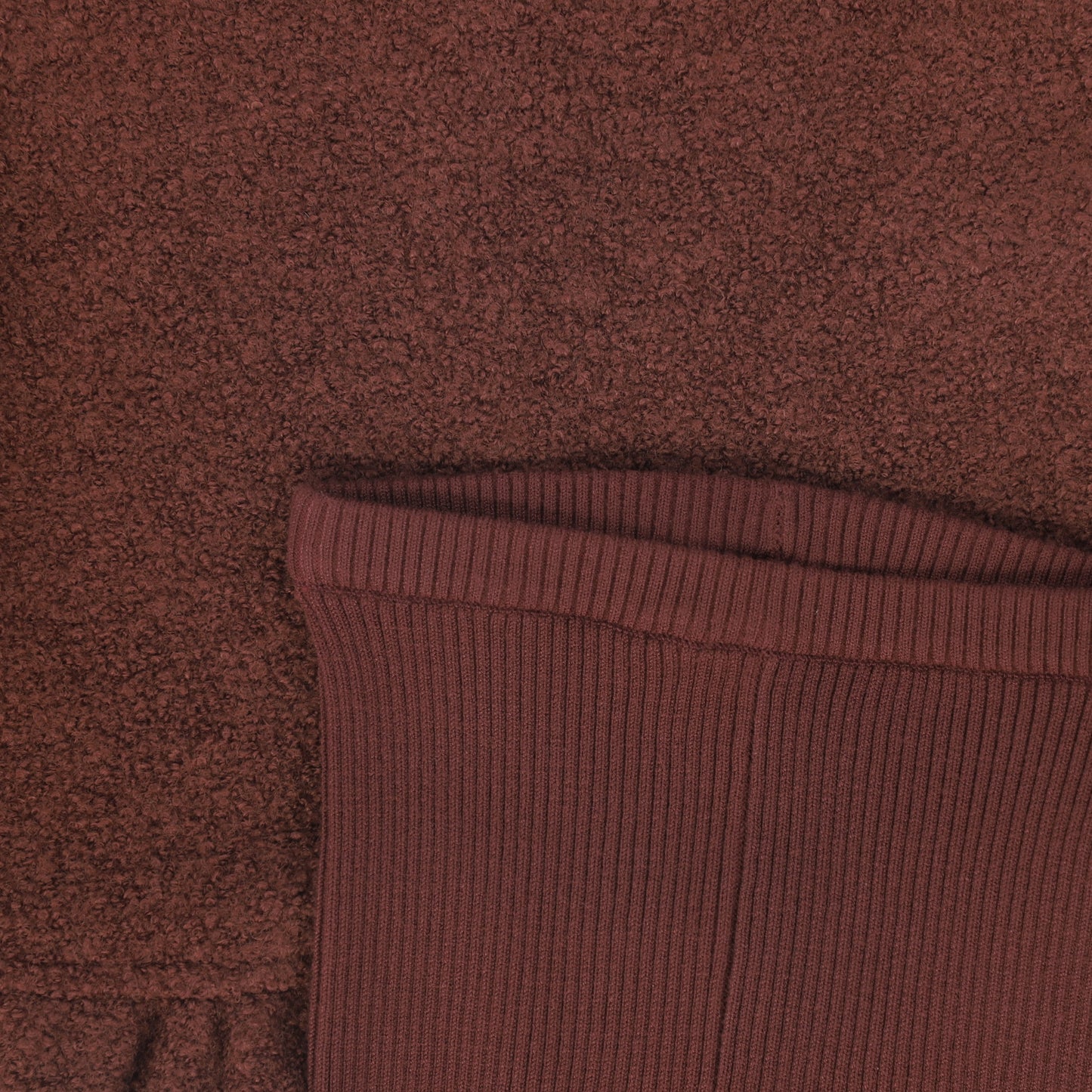 BACE COLLECTION BURGUNDY BOUCLE WOOL VEST SET