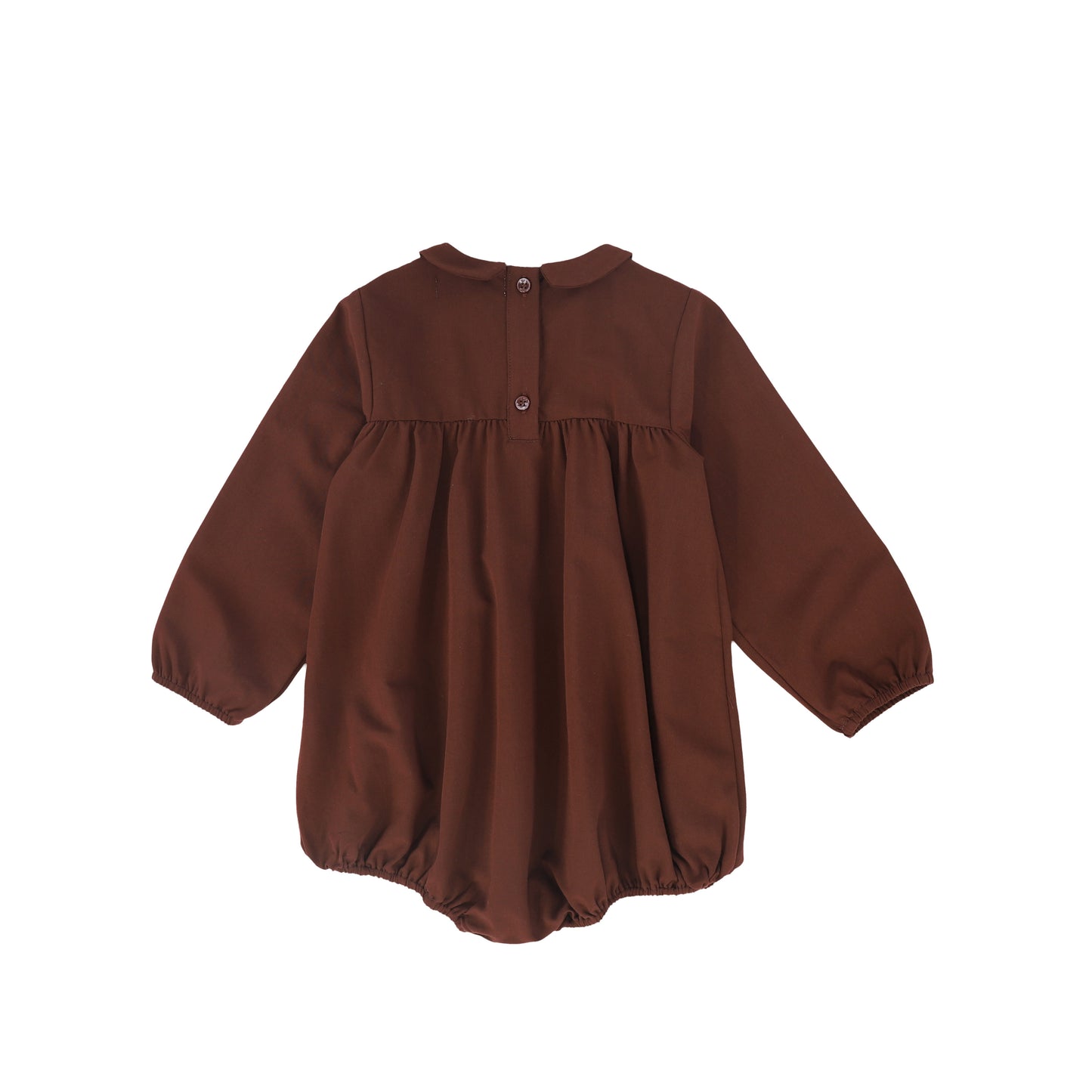 BACE COLLECTION BURGUNDY EMBROIDERED COLLAR ROMPER