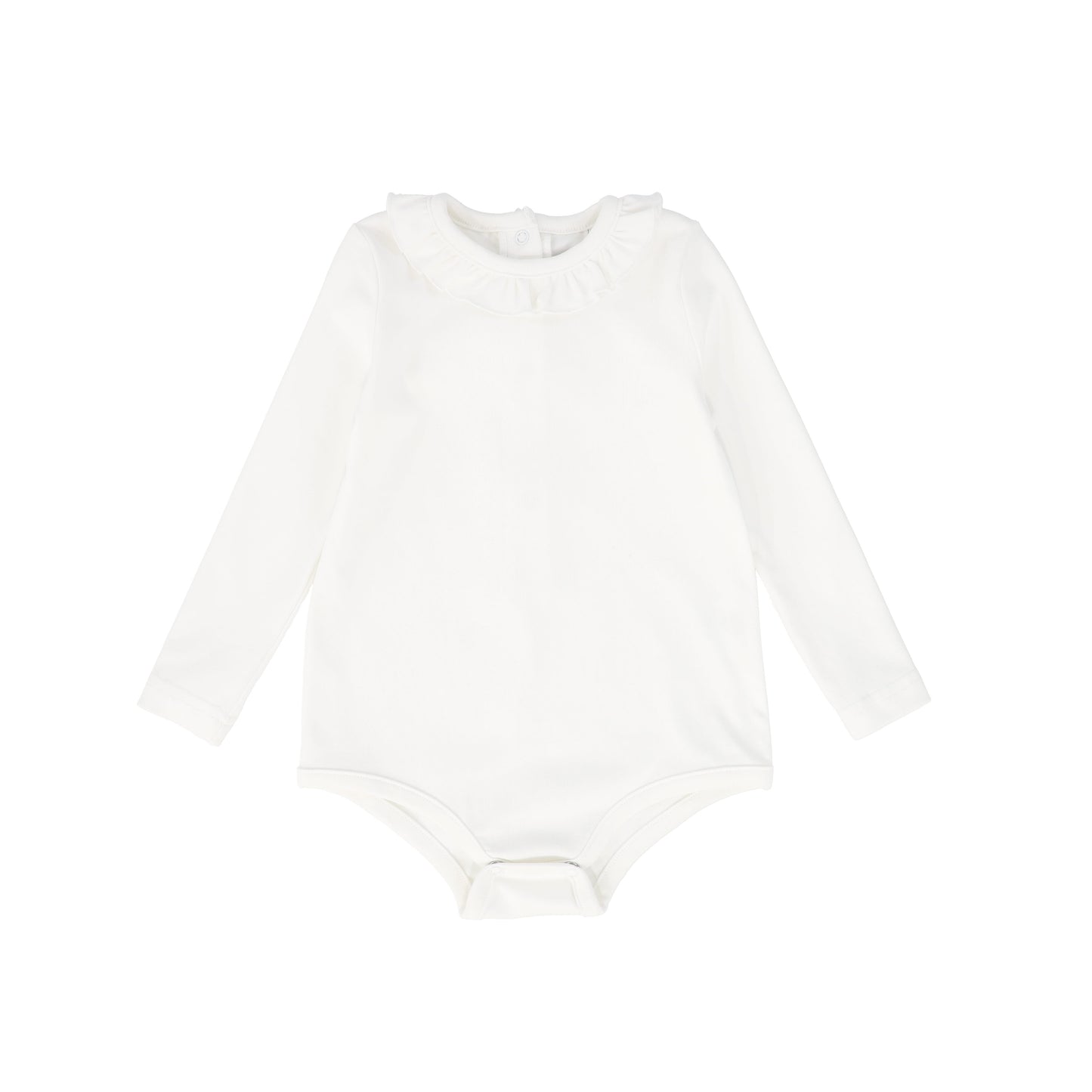 BAMBOO WHITE RUFFLE COLLAR ONESIE