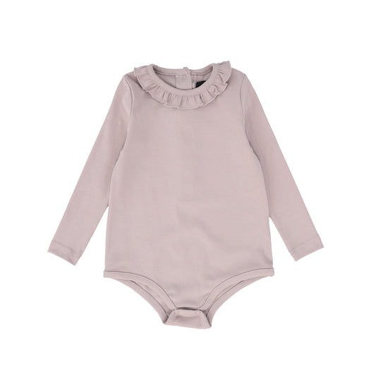 BAMBOO LILAC RUFFLE COLLAR ONESIE