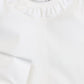BAMBOO WHITE RUFFLE COLLAR ONESIE
