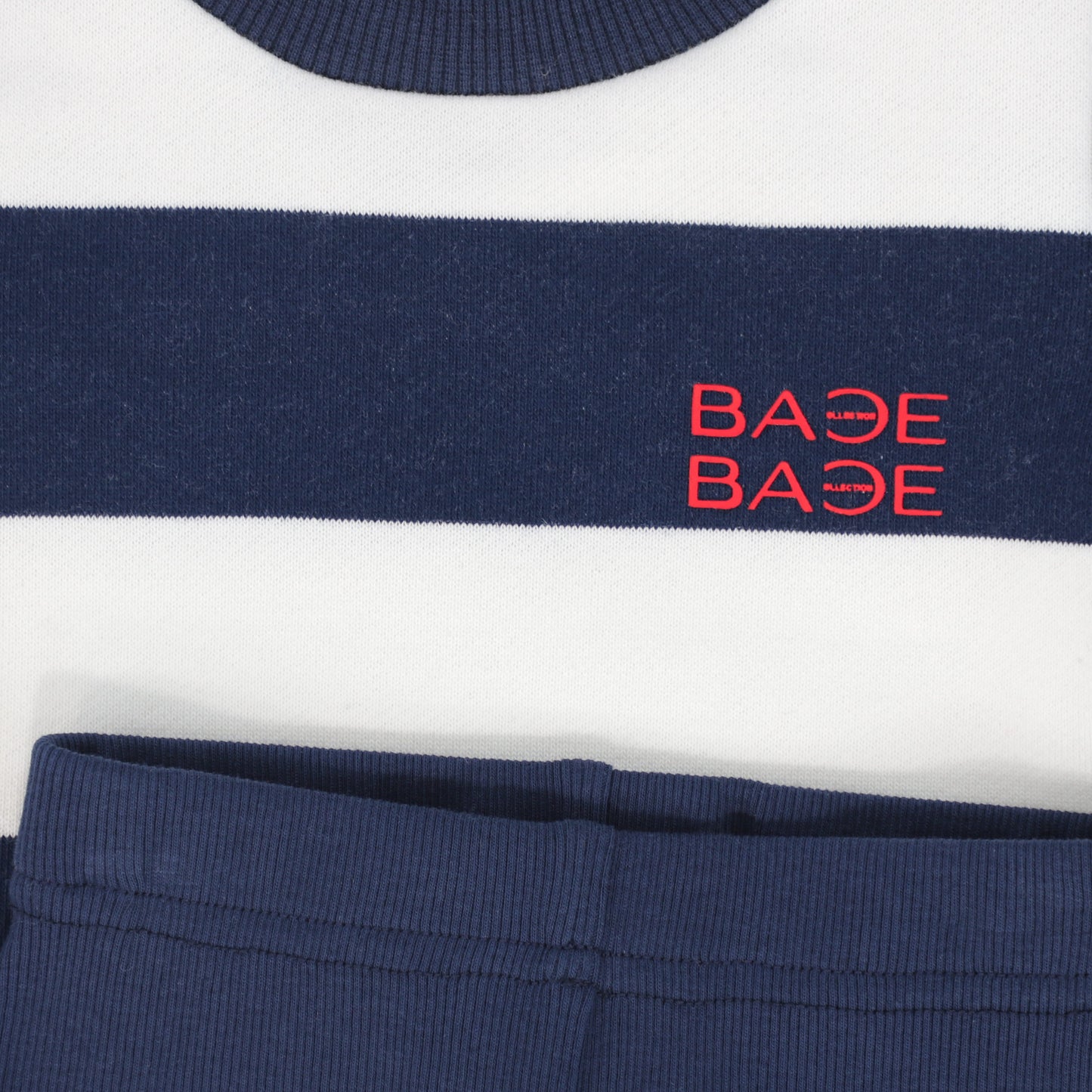 BACE COLLECTION NAVY STRIPE SWEATSHIRT SET