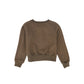 BACE COLLECTION BROWN EMBROIDERED SEAM SWEATSHIRT