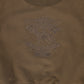 BACE COLLECTION BROWN EMBROIDERED SEAM SWEATSHIRT