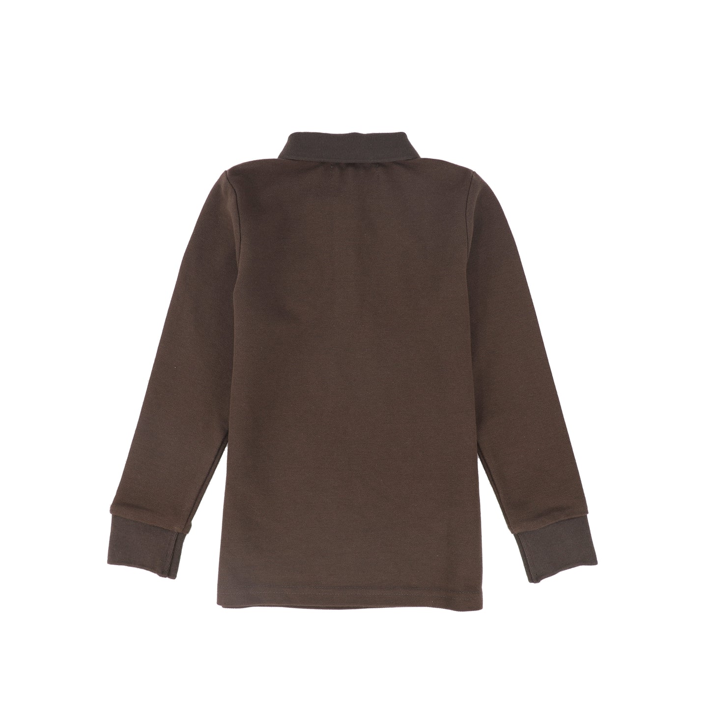 BACE COLLECTION BROWN EMBROIDERED LOGO POLO