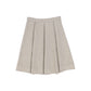 BAMBOO BEIGE PLEAT WOOL SKIRT