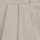 BAMBOO BEIGE PLEAT WOOL SKIRT