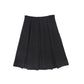 BAMBOO BLACK PLEAT WOOL SKIRT