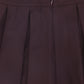 BAMBOO BURGUNDY PLEAT WOOL SKIRT