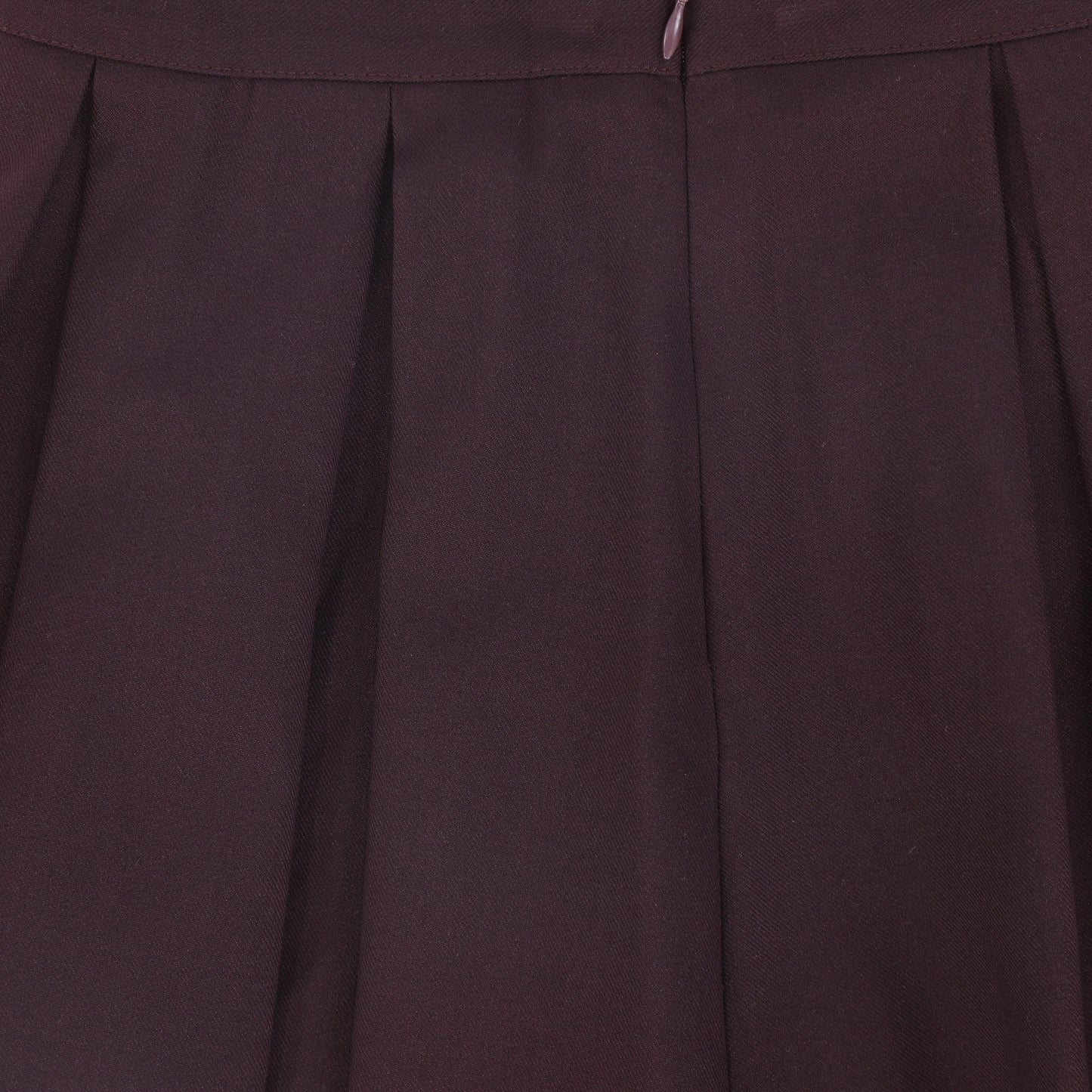 BAMBOO BURGUNDY PLEAT WOOL SKIRT