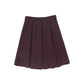 BAMBOO BURGUNDY PLEAT WOOL SKIRT