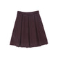 BAMBOO BURGUNDY PLEAT WOOL SKIRT