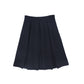 BAMBOO NAVY PLEAT WOOL SKIRT