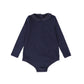 BAMBOO NAVY ROUND COLLAR ONESIE