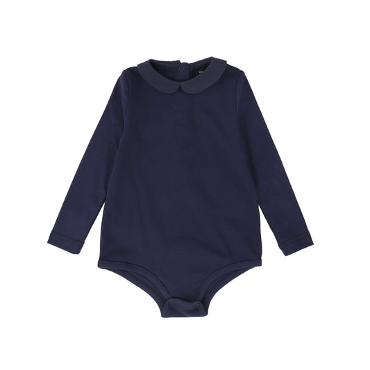 BAMBOO NAVY ROUND COLLAR ONESIE