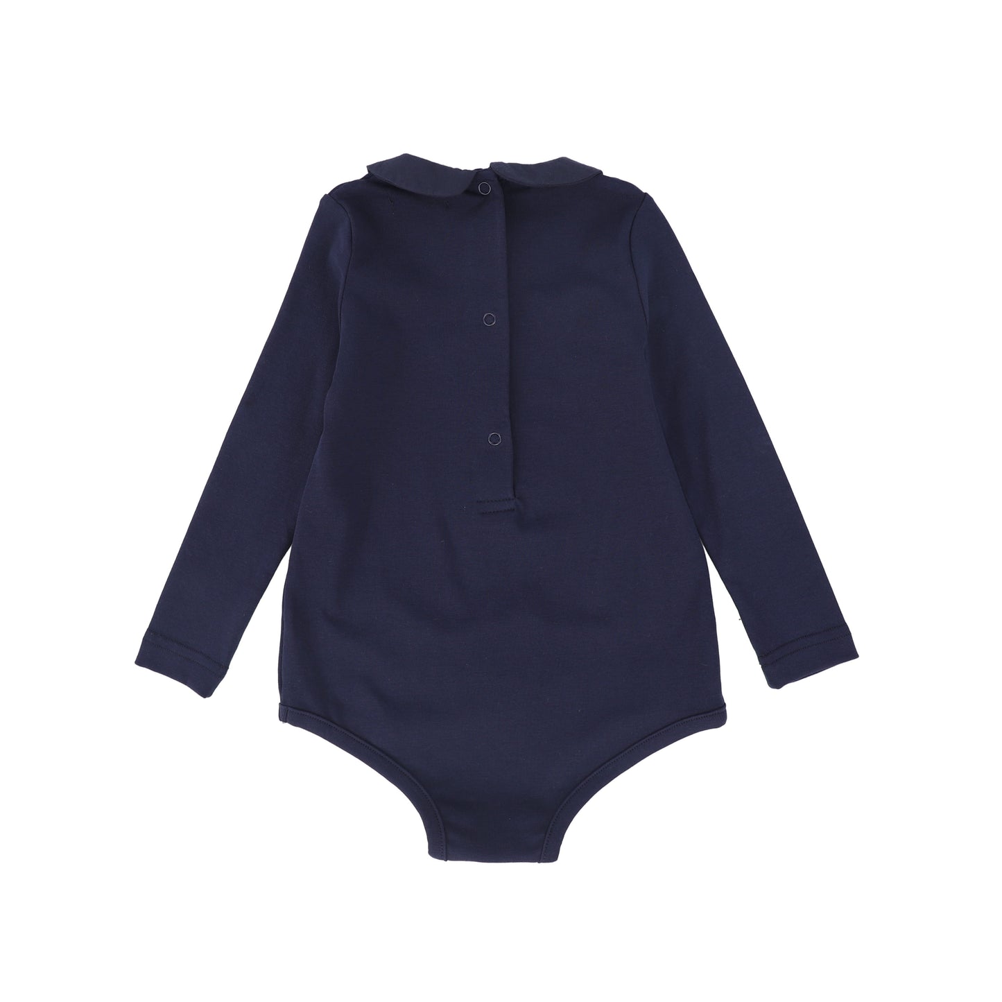 BAMBOO NAVY ROUND COLLAR ONESIE