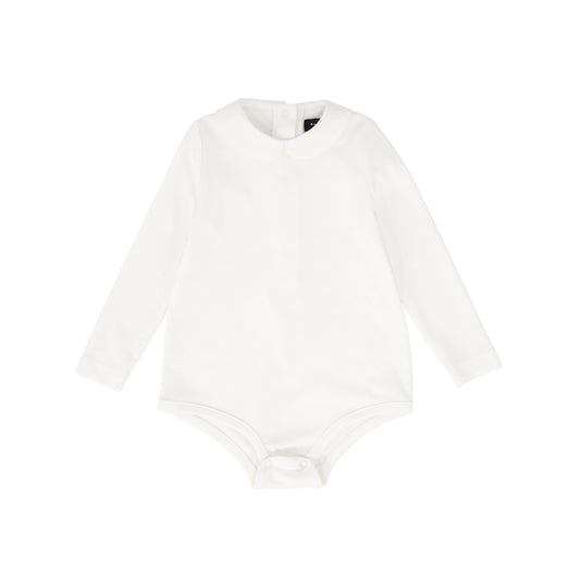 BAMBOO WHITE ROUND COLLAR ONESIE