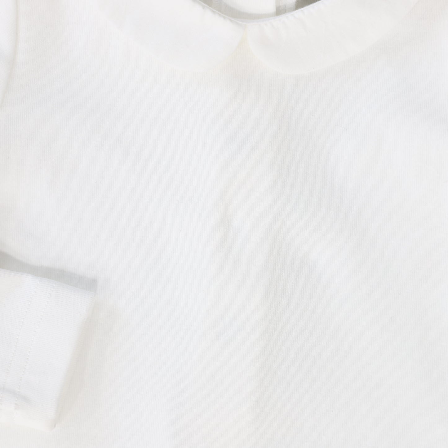 BAMBOO WHITE ROUND COLLAR ONESIE