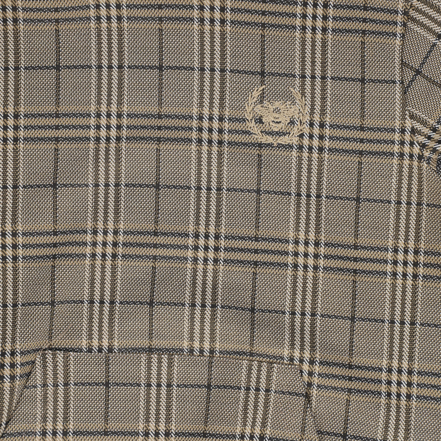 LE BOURDON BROWN PLAID PRINT SWEATSHIRT SET