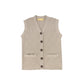 LE BOURDON CAMEL QUILTED KNIT VEST