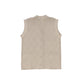 LE BOURDON CAMEL QUILTED KNIT VEST