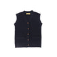 LE BOURDON NAVY QUILTED KNIT VEST