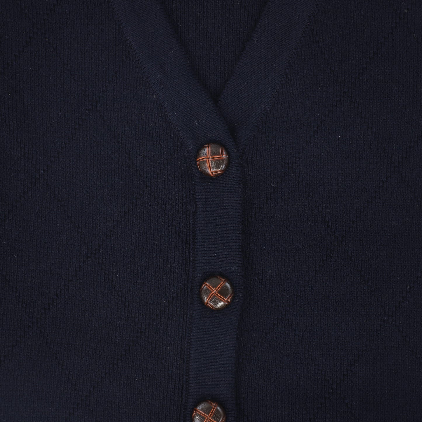 LE BOURDON NAVY QUILTED KNIT VEST