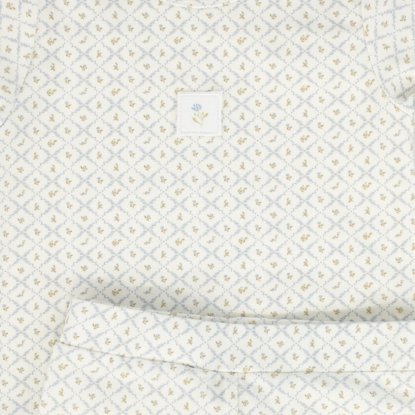 BEBE JOLEE LIGHT BLUE FLORAL LATTICE PAJAMAS