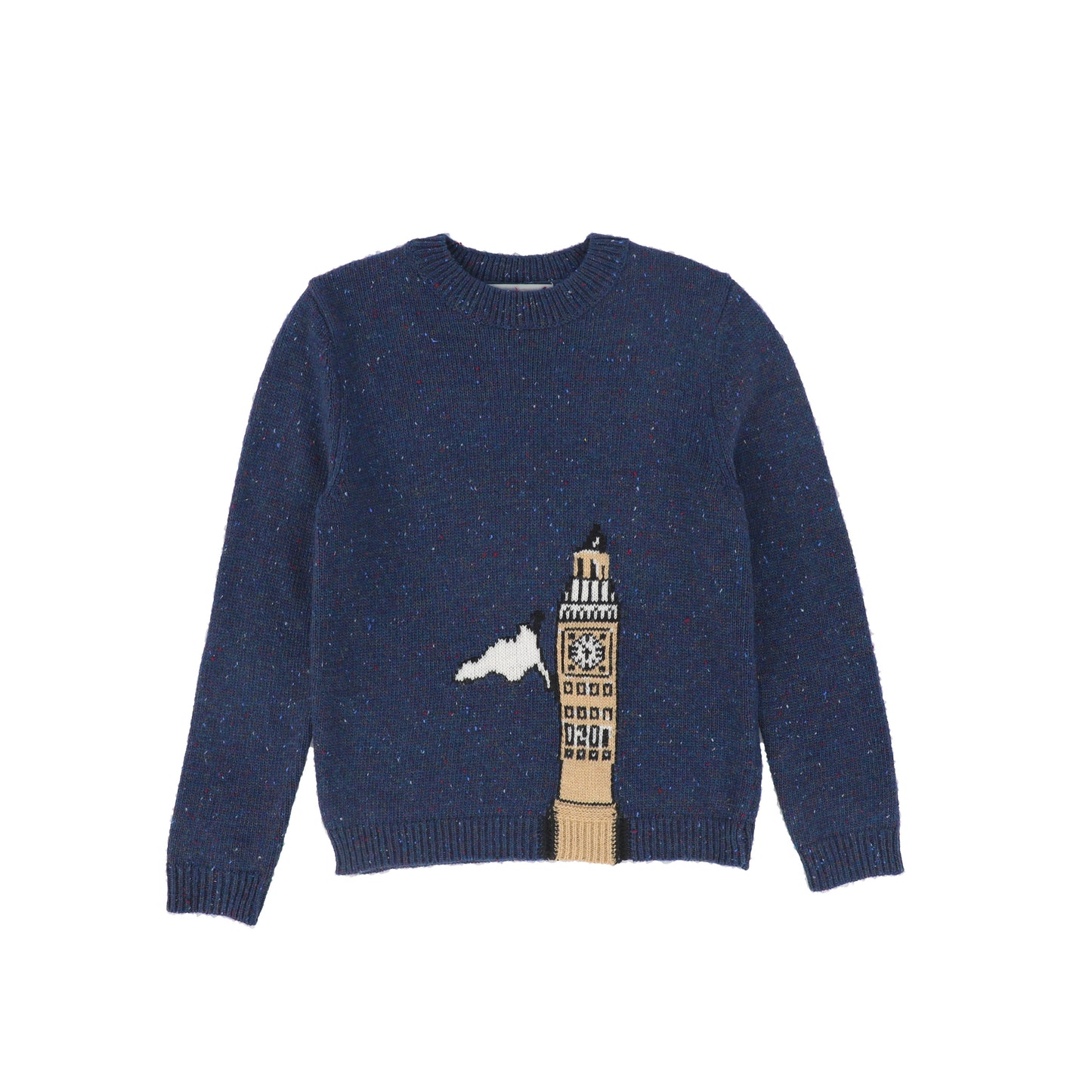 BACE COLLECTION NAVY SPECKLED TOWER SWEATER