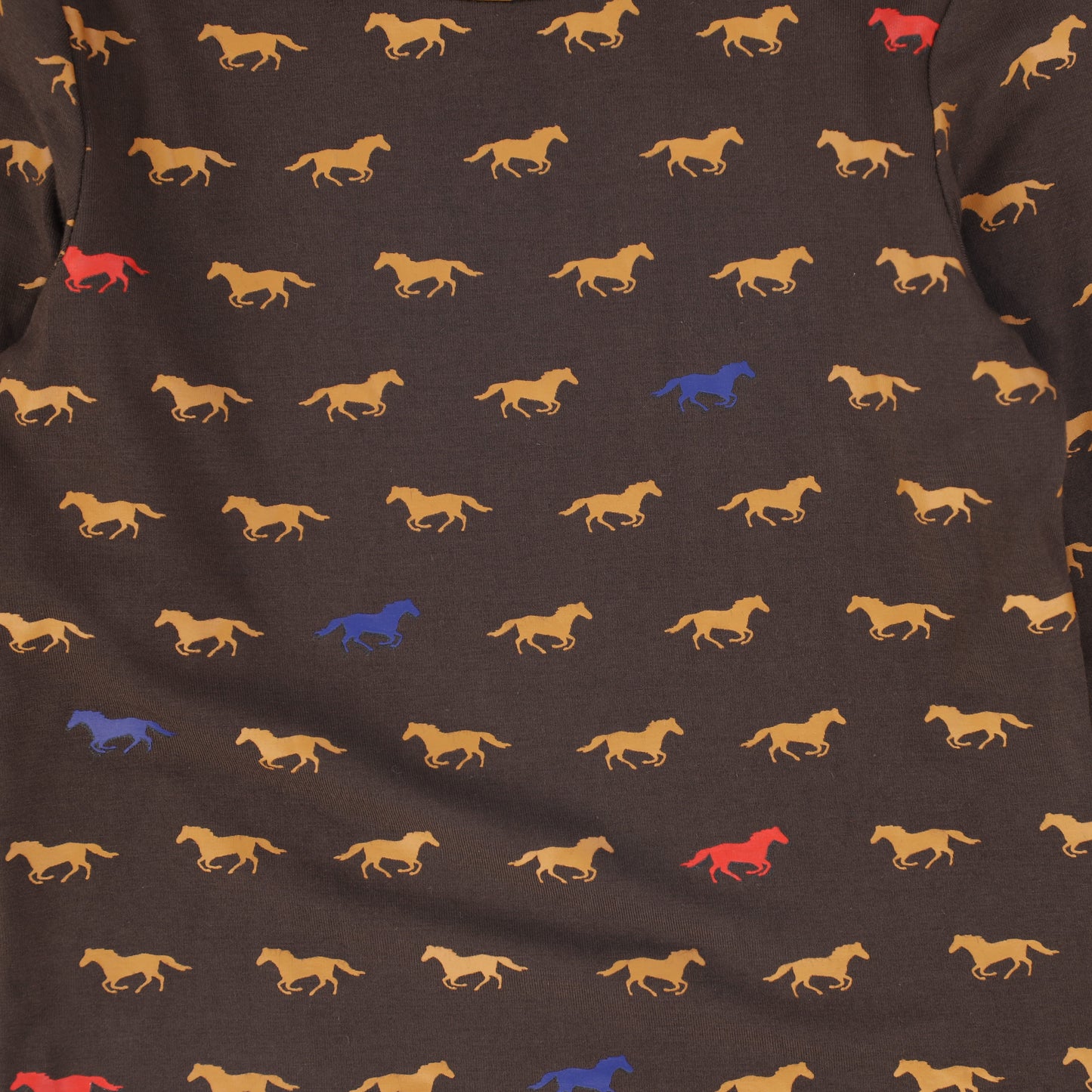 BACE COLLECTION BROWN HORSE PRINT TURTLENECK