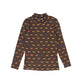 BACE COLLECTION BROWN HORSE PRINT TURTLENECK