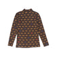 BACE COLLECTION BROWN HORSE PRINT TURTLENECK