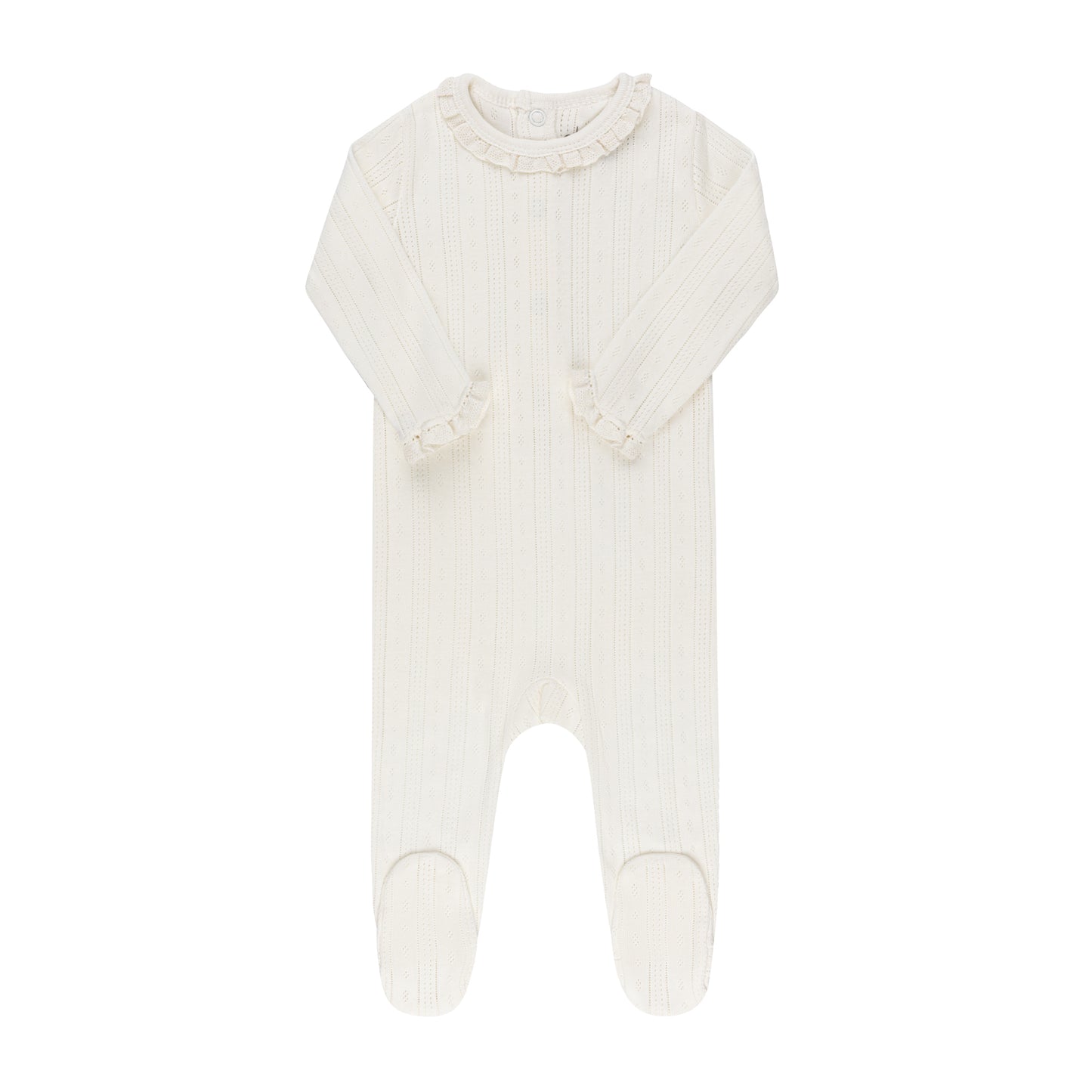 ELY'S & CO. CREAM POINTELLE FOOTIE