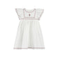LOOMS IVORY EMBROIDERED TRIM DRESS [FINAL SALE]