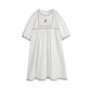 LOOMS IVORY EMBROIDERED TRIM DRESS [FINAL SALE]
