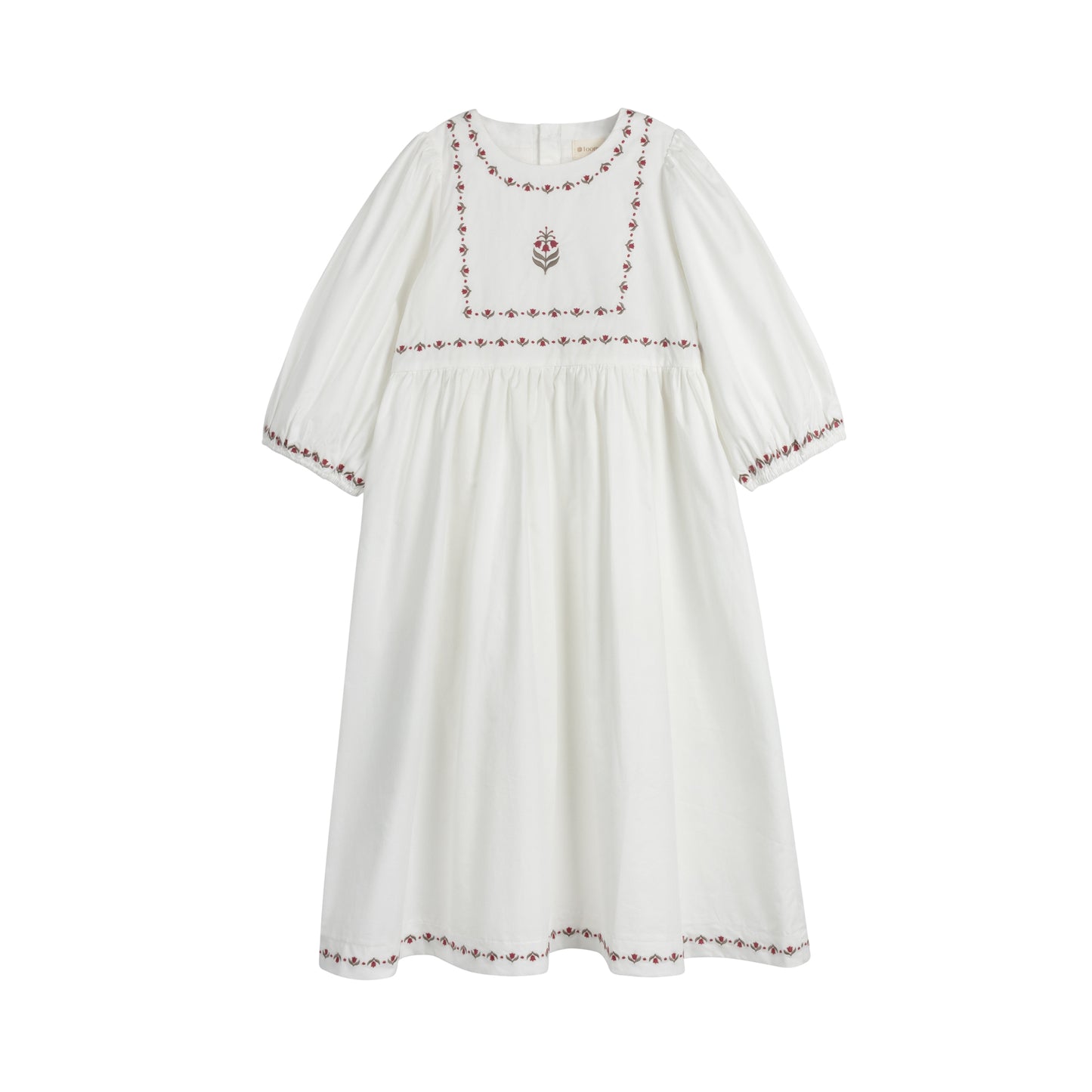 LOOMS IVORY EMBROIDERED TRIM DRESS [FINAL SALE]