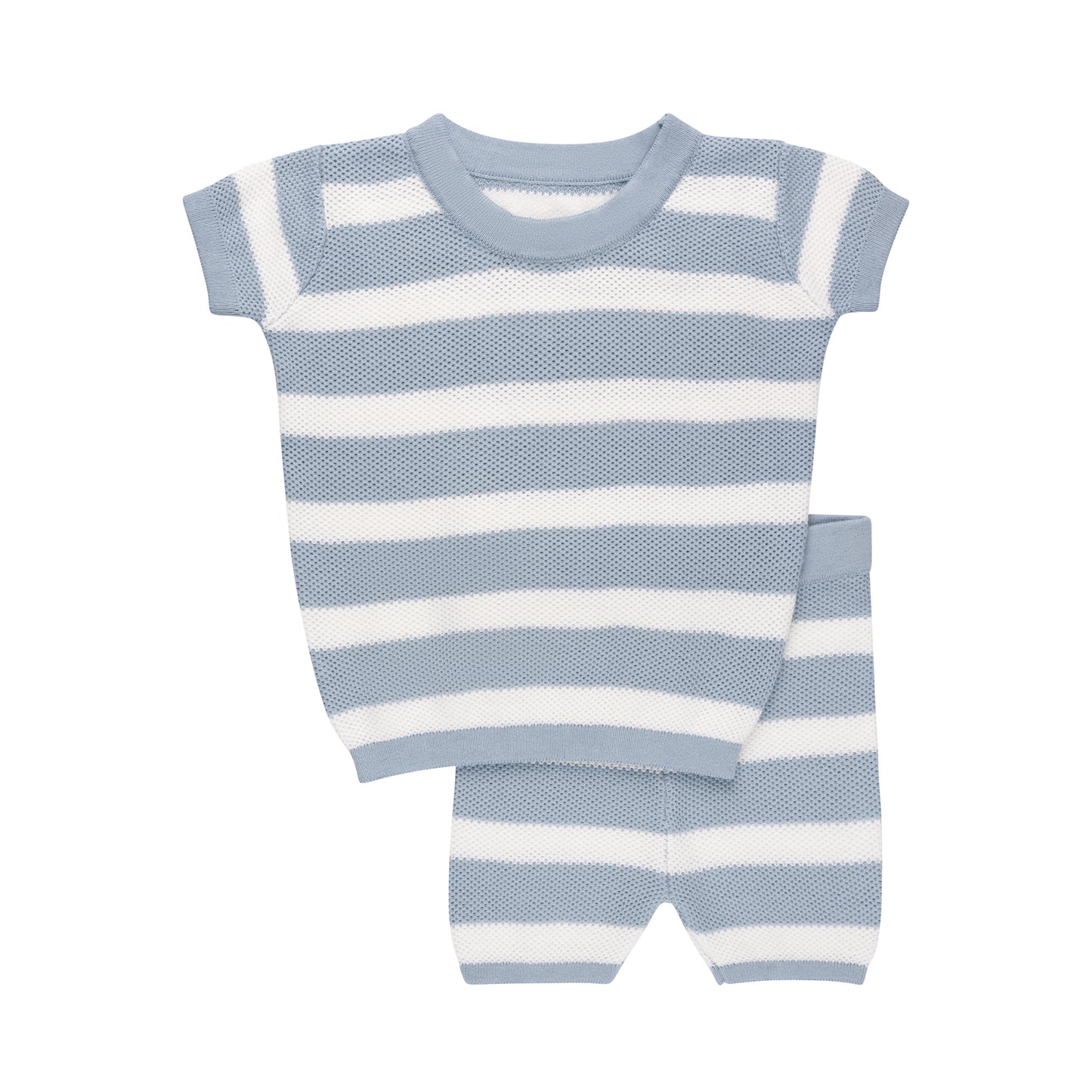 LOOMS BLUE STRIPE KNIT SET