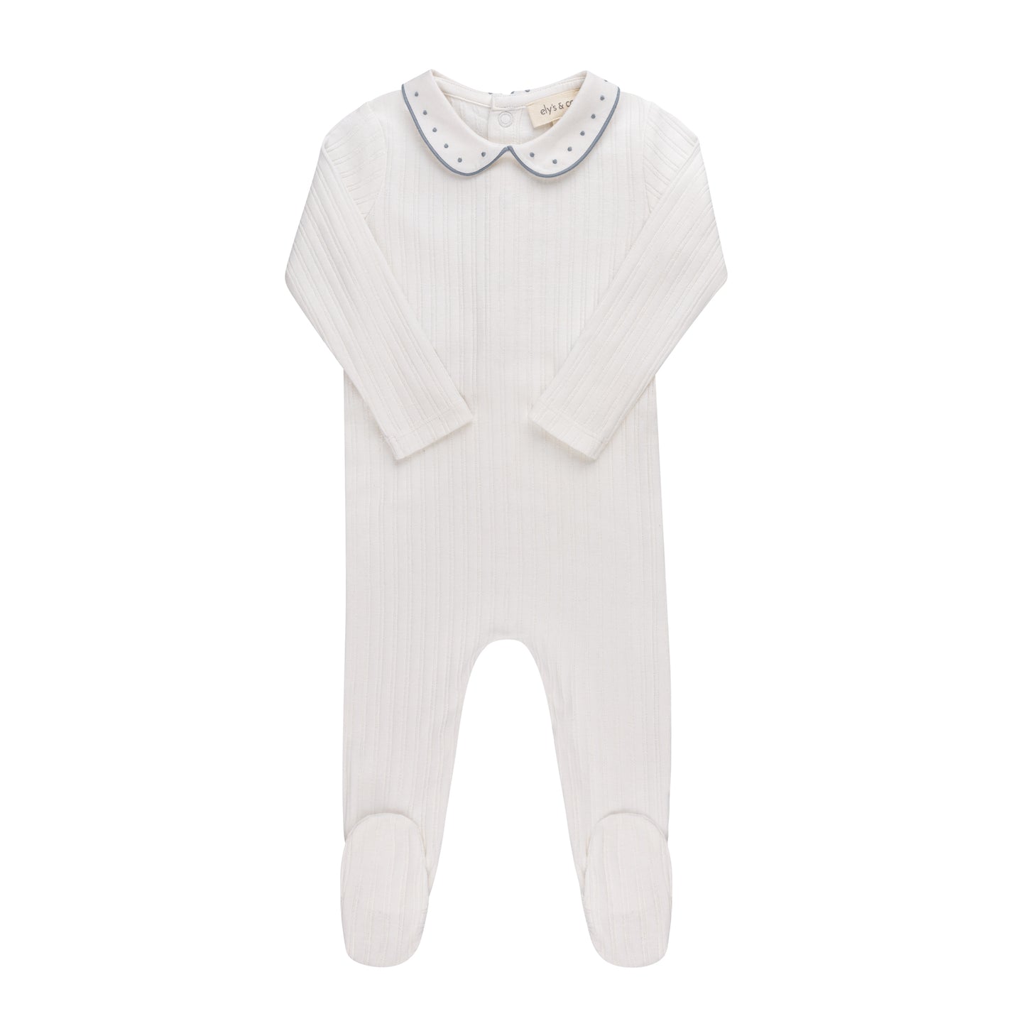 LOOMS IVORY WAVE POINTELLE COLLAR FOOTIE