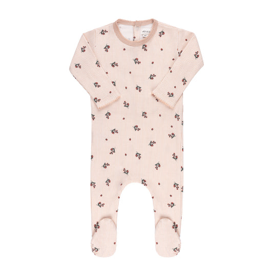 ELY'S & CO PINK BERRY PRINTED FOOTIE