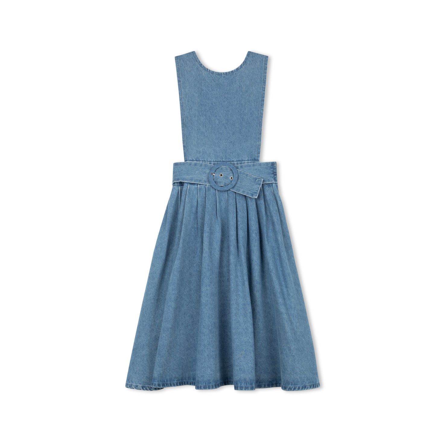 VELVETTE LABEL DENIM BELTED PINAFORE JUMPER