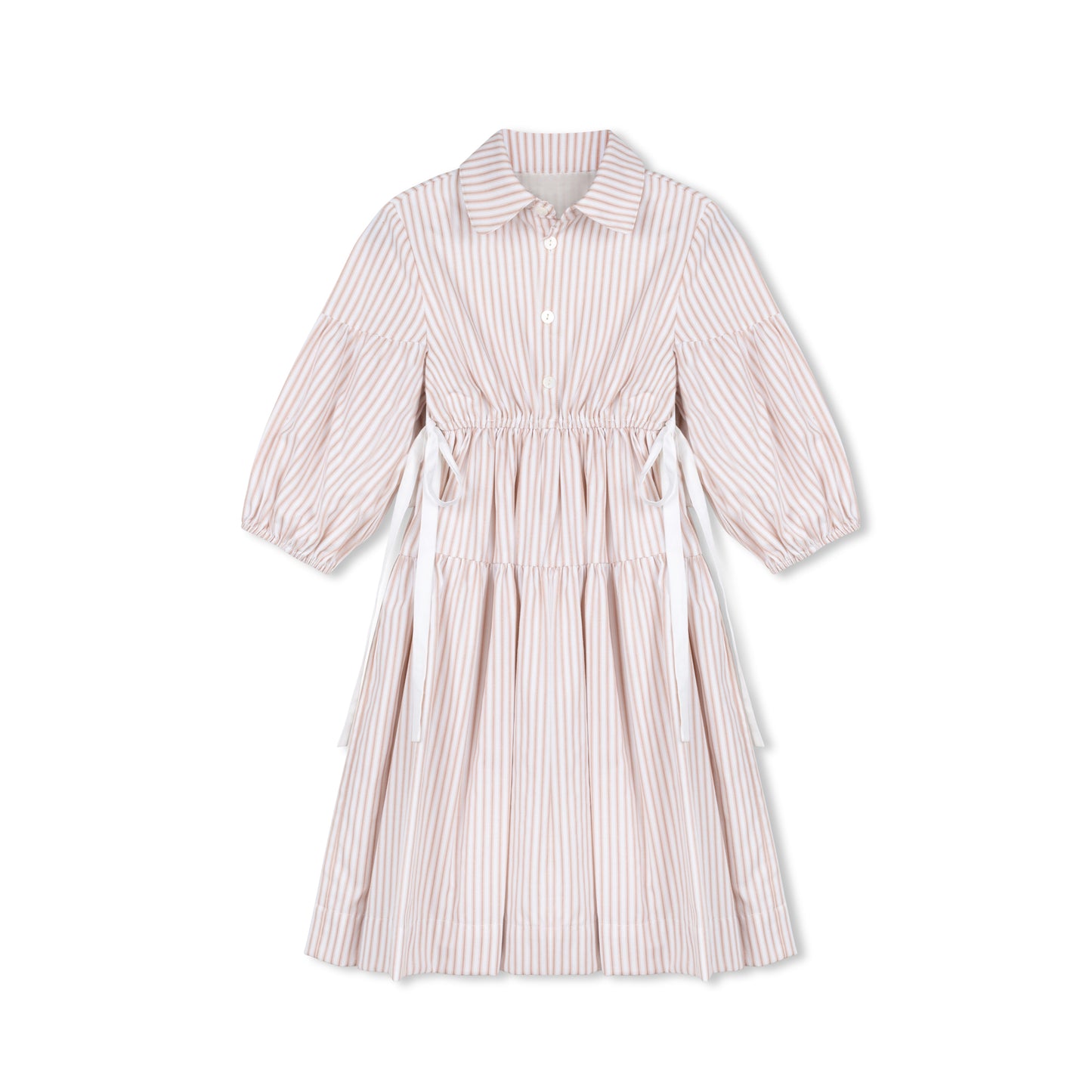VELVETTE LABEL PINK STRIPE WAISTED DRESS