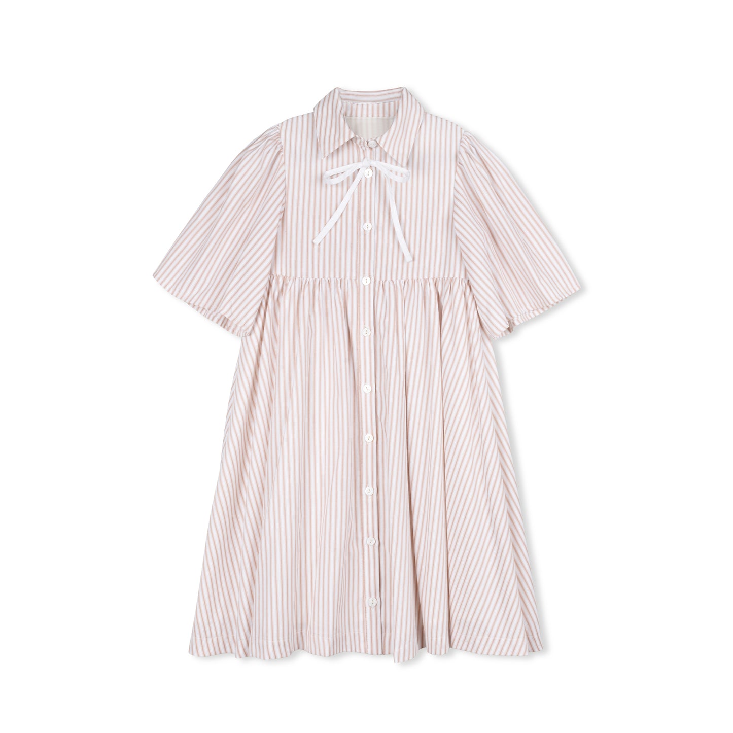 VELVETTE LABEL PINK STRIPE HIGH WAIST DRESS