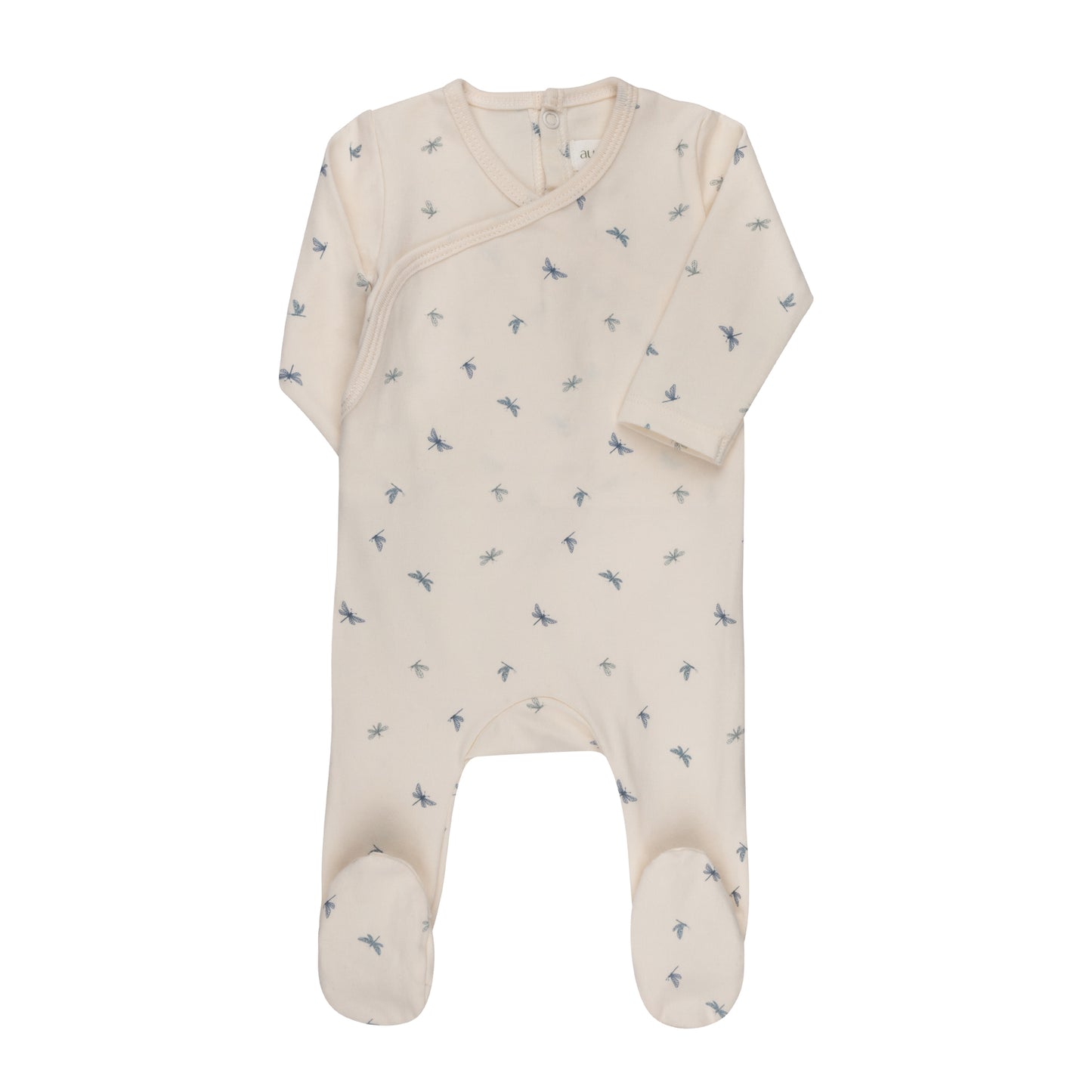 AURORA IVORY/BLUE DRAGONFLY  FOOTIE + BEANIE