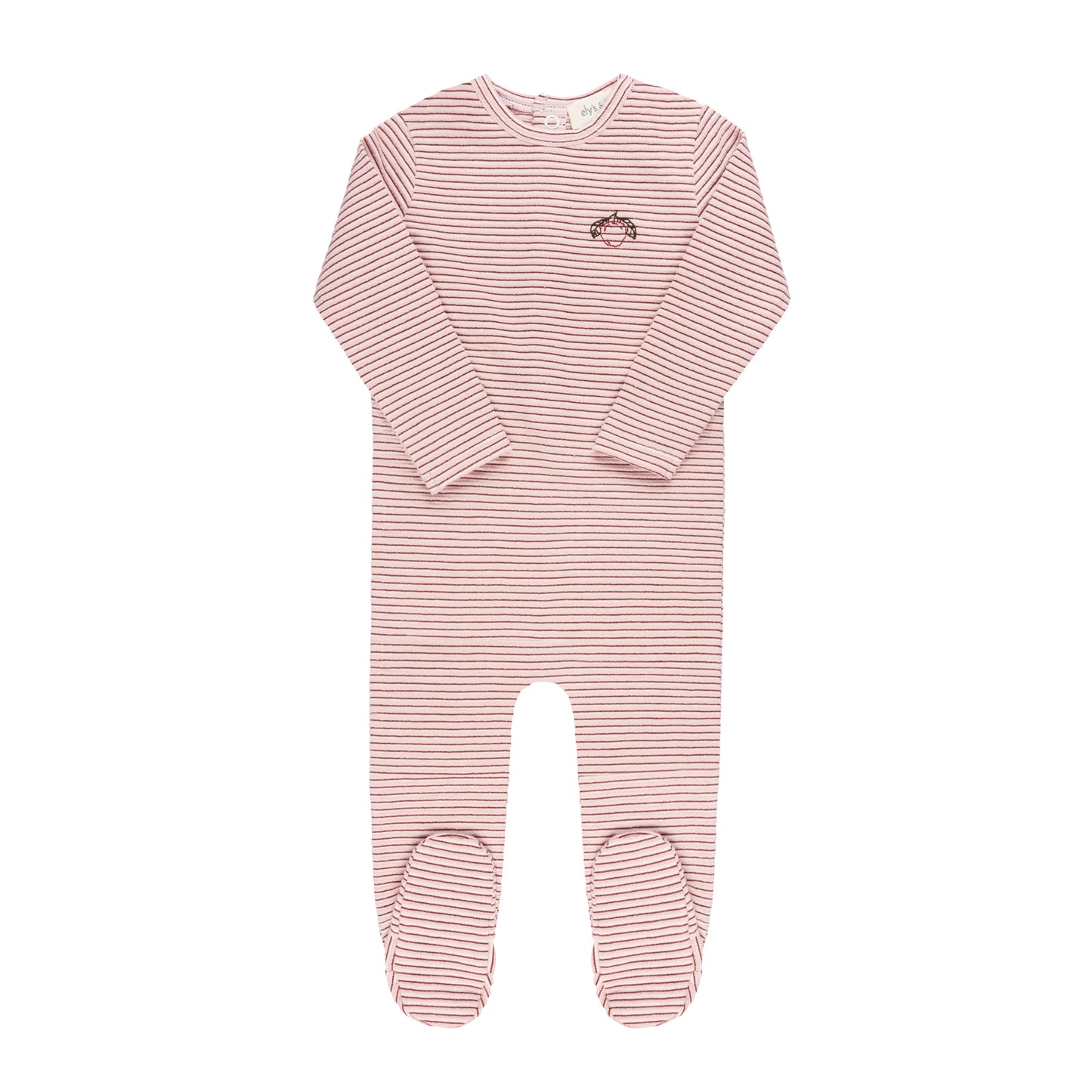 ELY'S & CO PINK STRIPED FOOTIE