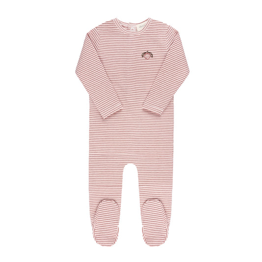 ELY'S & CO PINK STRIPED FOOTIE